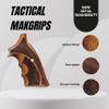 Tactical Mak Grips SW357 KL Frame Roundbutt Grip Black Gun Grips Natural Wood Grip 3D Texture with German Silver Carving Perfect for Your Holster Weapon Speed and Accuracy and Design (V 6) view 3