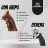 Tactical Mak Grips SW357 KL Frame Roundbutt Grip Black Gun Grips Natural Wood Grip 3D Texture with German Silver Carving Perfect for Your Holster Weapon Speed and Accuracy and Design (V 6) view 4