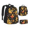 Oriole Bird Three-Piece Backpack Set With Pocket Backpack Cross-Body Lunch Bag Pen Bag For Travel Daypack view 1