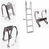 MIDUNU 4 Steps Pontoon Boat Ladder Stainless Steel Telescoping Marine Inboard Ladder Heavy Duty Swim Deck Ladder for Lake Marine Boarding Pool 330Lbs Capacity view 2