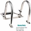 MIDUNU 4 Steps Pontoon Boat Ladder Stainless Steel Telescoping Marine Inboard Ladder Heavy Duty Swim Deck Ladder for Lake Marine Boarding Pool 330Lbs Capacity view 3