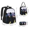 Bears Three-Piece Backpack Set With Pocket Backpack Cross-Body Lunch Bag Pen Bag For Travel Daypack view 2