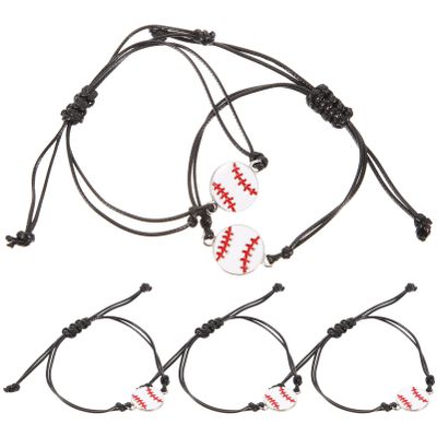EXCEART 5pcs Sports Woven Bracelet Fashionable Wrist Chain Decor for Fans Unique for Sports Lightweight and Comfortable Design for Parties and Events