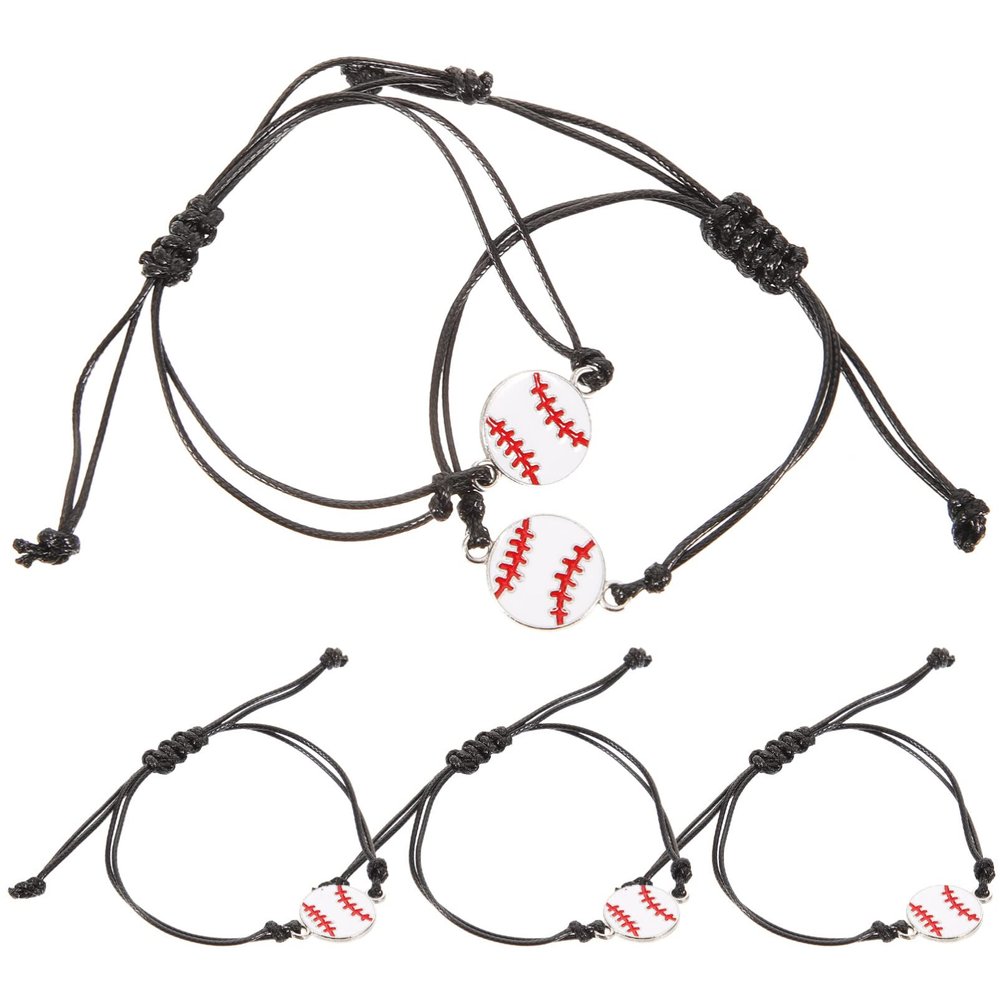 EXCEART 5pcs Sports Woven Bracelet Fashionable Wrist Chain Decor for Fans Unique for Sports Lightweight and Comfortable Design for Parties and Events