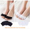 HOMSFOU Cotton Foot Alignment Socks Women White Half Socks Peep Toe Comfortable for Yoga Sports view 2