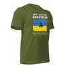 Banisiworld My Wife is Ukrainian Nothing Scares Me and She Can Drive A Tractor Unisex T-Shirt Olive view 3