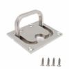 1 Pack Stainless Steel 316 Marine Boat Pull Ring Deck Hatch Flush Pull Lift Handle Ring Door Knobs Handles Pull Ring Free Screws (1PACK, Size (L x W)76 * 57mm/2.99 * 2.24inch) view 2