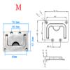 1 Pack Stainless Steel 316 Marine Boat Pull Ring Deck Hatch Flush Pull Lift Handle Ring Door Knobs Handles Pull Ring Free Screws (1PACK, Size (L x W)76 * 57mm/2.99 * 2.24inch) view 4