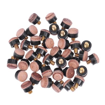 BESPORTBLE 50pcs Screw Pool Cue Tips Replacement Billiard Ferrules Snooker Cue Stick Accessory