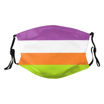 Nonbinary Pride Flag LGBTQ Mask Protect Respiratory System Breathe with Peace of Mind Black