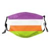 Nonbinary Pride Flag LGBTQ Mask Protect Respiratory System Breathe with Peace of Mind Black view 1