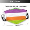 Nonbinary Pride Flag LGBTQ Mask Protect Respiratory System Breathe with Peace of Mind Black view 2
