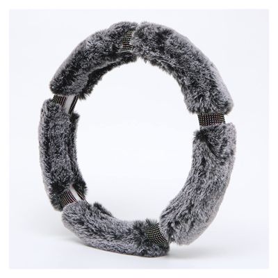 FUERU Car Steering Wheel Cover Set Universal Car Steering Wheel Cover Winter Plush Color Diamond Soft Breathable Car Interior (Color : 6#)