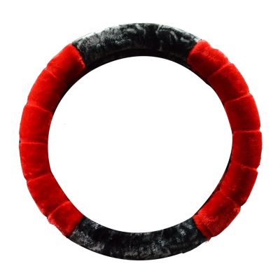 FUERU Car Steering Wheel Cover Set Universal Car Steering Wheel Cover Autumn and Winter Plush Breathable Warm Car Interior (Color : 2#)