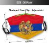 Armenian Coat of Arms Mask Protect Respiratory System Breathe with Peace of Mind Black view 2