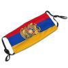 Armenian Coat of Arms Mask Protect Respiratory System Breathe with Peace of Mind Black view 4