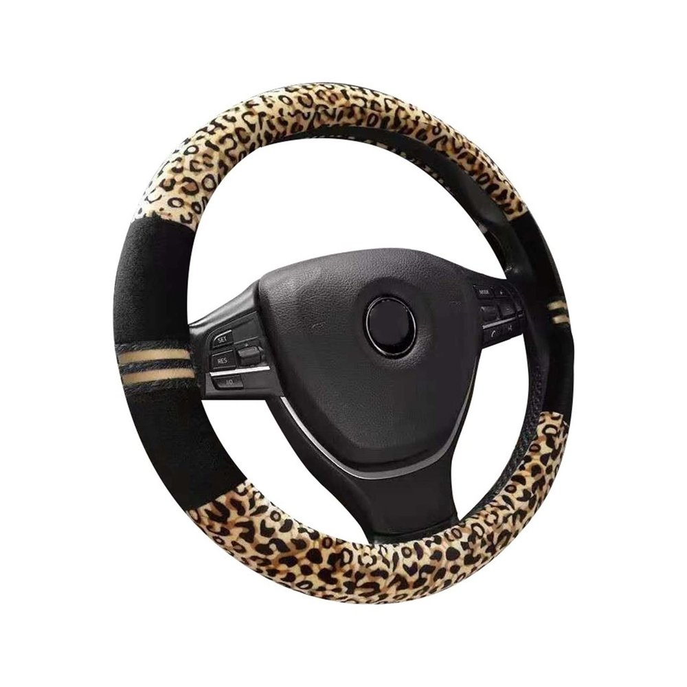 FUERU Car Steering Wheel Cover Set Universal Car Steering Wheel Cover Autumn and Winter Plush Sweat Absorption Breathable Car Interior (Color : 4#)
