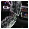 FUERU Car Steering Wheel Cover Set Universal Car Steering Wheel Cover Winter Plush Color Diamond Soft Breathable Car Interior (Color : 1#) view 2