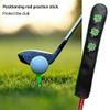 Golf Alignment Stick Cover Leather Cover for Alignment Sticks Golf Alignment Sticks Holder Lucky Clover Golf Club Protector Holds 2 Sticks Clover (Black Golf Alignment Case) view 2