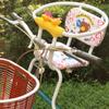 HYQHYX Kids Bike seat White Bike Seat for Kids Front Detachable Bicycle Child Seat, Child Seat with Pedal Rails view 1