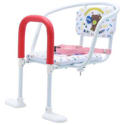 HYQHYX Kids Bike seat Bicycle Child Seat Baby Safety Seat Rear Child Thickened Seat Cushion Chair Stool Big Child Bicycle Rear Seat Frame(Color:White,Size:)