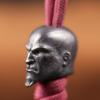 Brass Ancient Greece Spartan Great Warrior War God Umbrella Lanyard Bead,Woven Paracord Beads Keychain Tool EDC Zip Necklace Pendant Retro Copper Outdoor Tools Backpack Pendant Accessories view 3