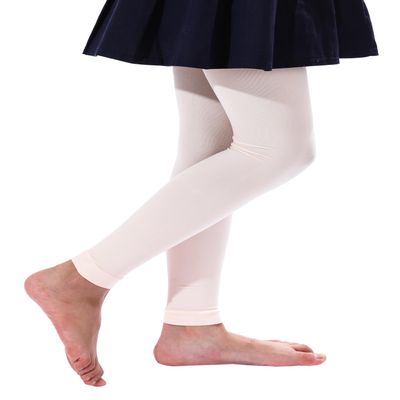 EVERSWE Girl's Microfiber Footless Tights, Ballet Dance Tights, Ultra Soft Leggings (Ballet Pink 4-6)