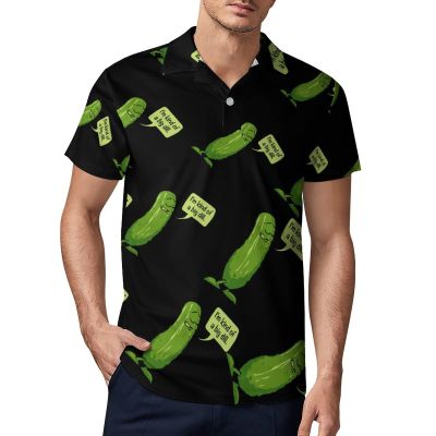 Big Dill Pickle Men's Polo Shirts Short Sleeve Sports Golf Shirt Casual T-Shirt Tee Tops 2XL
