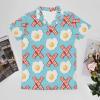 Eggs Bacon Men's Polo Shirt Short Sleeve Print T Shirt Slim Fit Golf Shirt Collared Tee Casual Top 3XL view 3