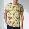 Bumble Bee Men's Polo Shirt Short Sleeve Print T Shirt Slim Fit Golf Shirt Collared Tee Casual Top 4XL view 2