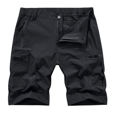Kolongvangie Men's Hiking Cargo Shorts Lightweight Outdoor Work Casual Shorts for Men Travel Golf Camping Casual with 5 Zipper Pockets