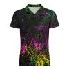 Colorful Paint Splatters Men's Polo Shirt Short Sleeve Print T Shirt Slim Fit Golf Shirt Collared Tee Casual Top 4XL view 4
