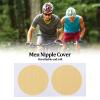 Betued Men Nipple Patches, Soft Breathable Portable Anti Chafing Nipple For Runners, Disposable Nipple Patches Set For Runners 50 Pairs Yellow view 3