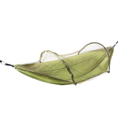 Dilwe Removable Hammock with Net Automatic Quick Opening Hammock Tree Straps Swing Hammock Bed for Camping Backpacking Survival Travel (OD Green)