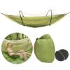 Dilwe Removable Hammock with Net Automatic Quick Opening Hammock Tree Straps Swing Hammock Bed for Camping Backpacking Survival Travel (OD Green) view 4