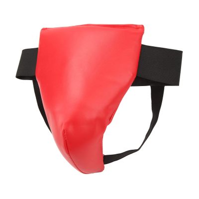 Boxing Groin Protector Training Kickboxing Ventilated Impact Adjustable Red Boxing Groin Protector for Martial Arts Athletes (L)