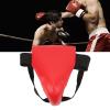 Boxing Groin Protector Training Kickboxing Ventilated Impact Adjustable Red Boxing Groin Protector for Martial Arts Athletes (L) view 4