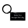 Hairstylist Gifts for Men Women, Because I'm a Hairstylist That, Appreciation Hairstylist Keychain, Black Keyring from Coworkers, Gift idea, Present, Birthday, Christmas, Holiday view 1