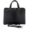 Fioretta Genuine Leather Italian Briefcase Laptop Messenger Bag Shoulder Bag For Men And Women - Black view 1