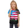 Compression Tops for Girls Kid Toddler Shirts 4 of July 3D Graphic Printed Tees Boys Girls Novelty (Purple, 9-10 Years) view 2