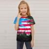 Compression Tops for Girls Kid Toddler Shirts 4 of July 3D Graphic Printed Tees Boys Girls Novelty (Purple, 9-10 Years) view 3