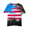 Compression Tops for Girls Kid Toddler Shirts 4 of July 3D Graphic Printed Tees Boys Girls Novelty (Purple, 3-4 Years) view 1