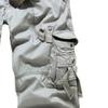 Men's Cargo Loose Multi-Pocket Solid Colour Pants Construction Casual Cotton Trousers Outdoor Work Fit Pants (Light Grey,30) view 4