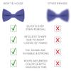 Bow Tie House Men's Classic Pre-Tied Purple Bow Tie Formal Solid Tuxedo (Large, Ube Yam) view 3