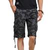 Men's Loose Beach Camouflage Shorts Cargo Cotton Straight Outdoor Pants Multi Pockets Casual Short Pants (Black,38) view 1