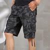 Men's Loose Beach Camouflage Shorts Cargo Cotton Straight Outdoor Pants Multi Pockets Casual Short Pants (Black,38) view 2