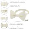 Bow Tie House Boys Classic Pre-Tied Off-white Bow Tie Formal Solid Tuxedo (Medium, Milk) view 2