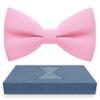 Bow Tie House Babies Classic Pre-Tied Soft Pink Bow Tie Formal Solid Tuxedo (Small, Pink) view 1