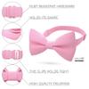 Bow Tie House Babies Classic Pre-Tied Soft Pink Bow Tie Formal Solid Tuxedo (Small, Pink) view 2