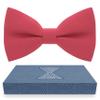 Baby Boys Red Bow Tie Gabardine Fabric Material for Kids Bowtie, Toddler Bow ties Formal Pre-Tied Tuxedo Clip on Shape Infant Handmade Bow ties for Any Ages in Solid Colors (Small, Light Red) view 1